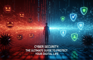 Cyber Security The Ultimate Guide to Protect Your Digital Life cyber security protection concept with shield and lock
